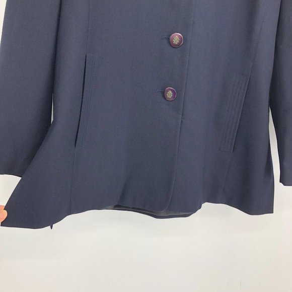 Hammer Schmidt Vintage Navy Button Up Blazer Wool size 40 = L - Picture 5 of 15